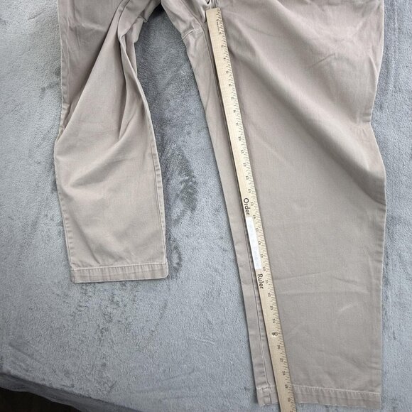 Vintage Polo Ralph Lauren Chino Pants Mens 35x33 Khaki Tan Andrew Pant Pleated - Picture 6 of 16